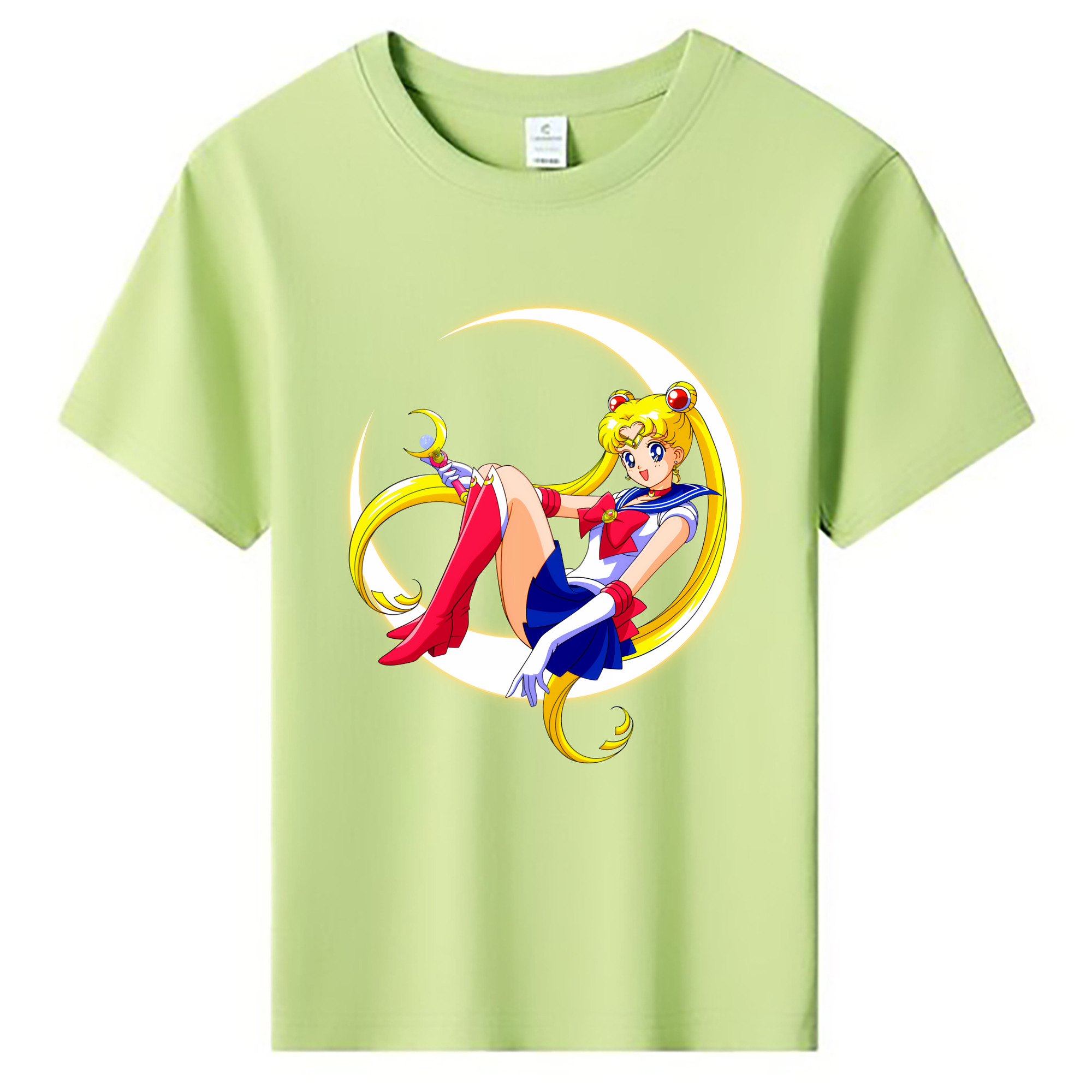（画像用） 美少女戦士セーラームーン 月野 うさぎ つきの うさぎ Sailor Moon Tsukino Usagi 綿100％キッズTシャツ（フロントプリント）